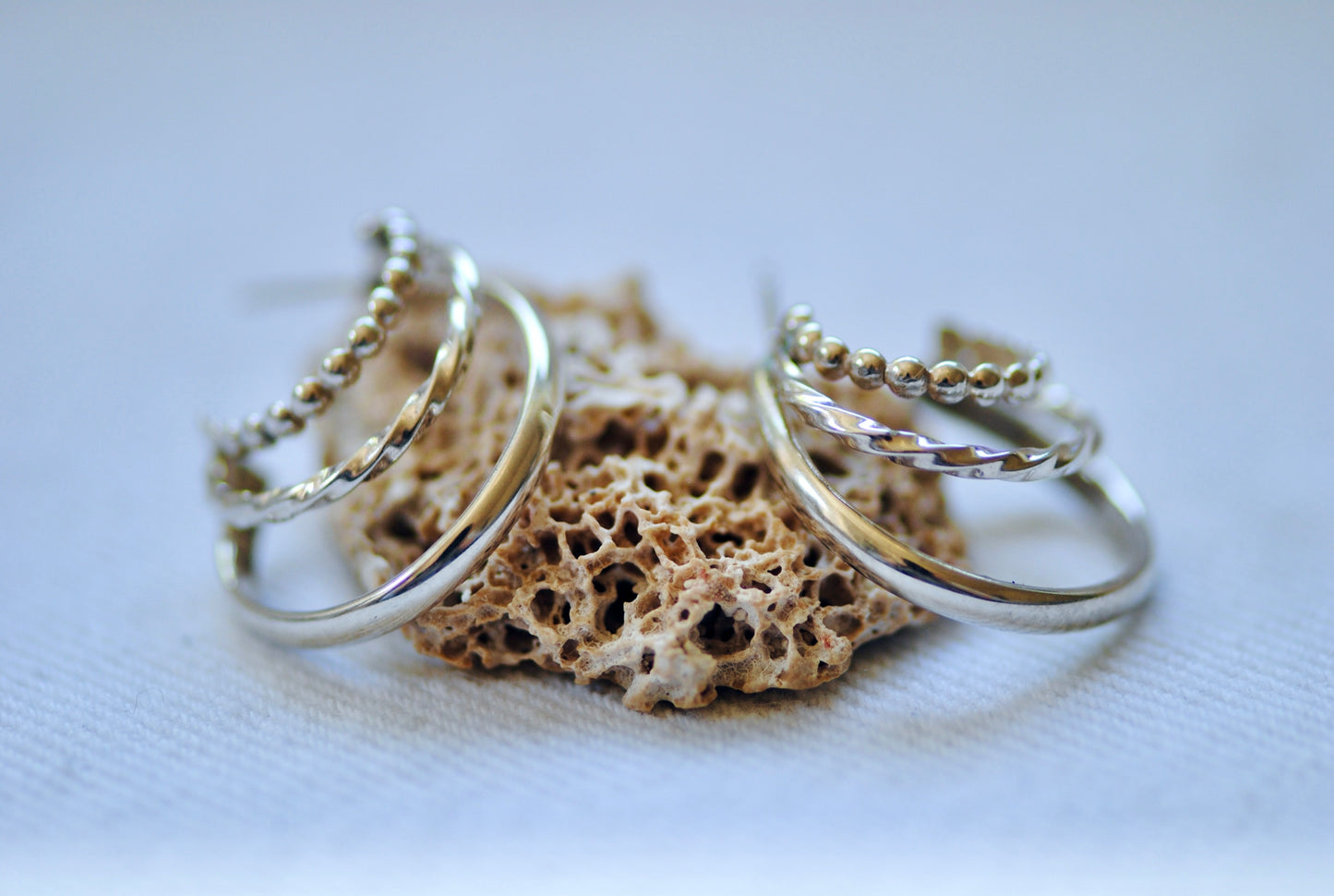 Triple Sterling Hoops