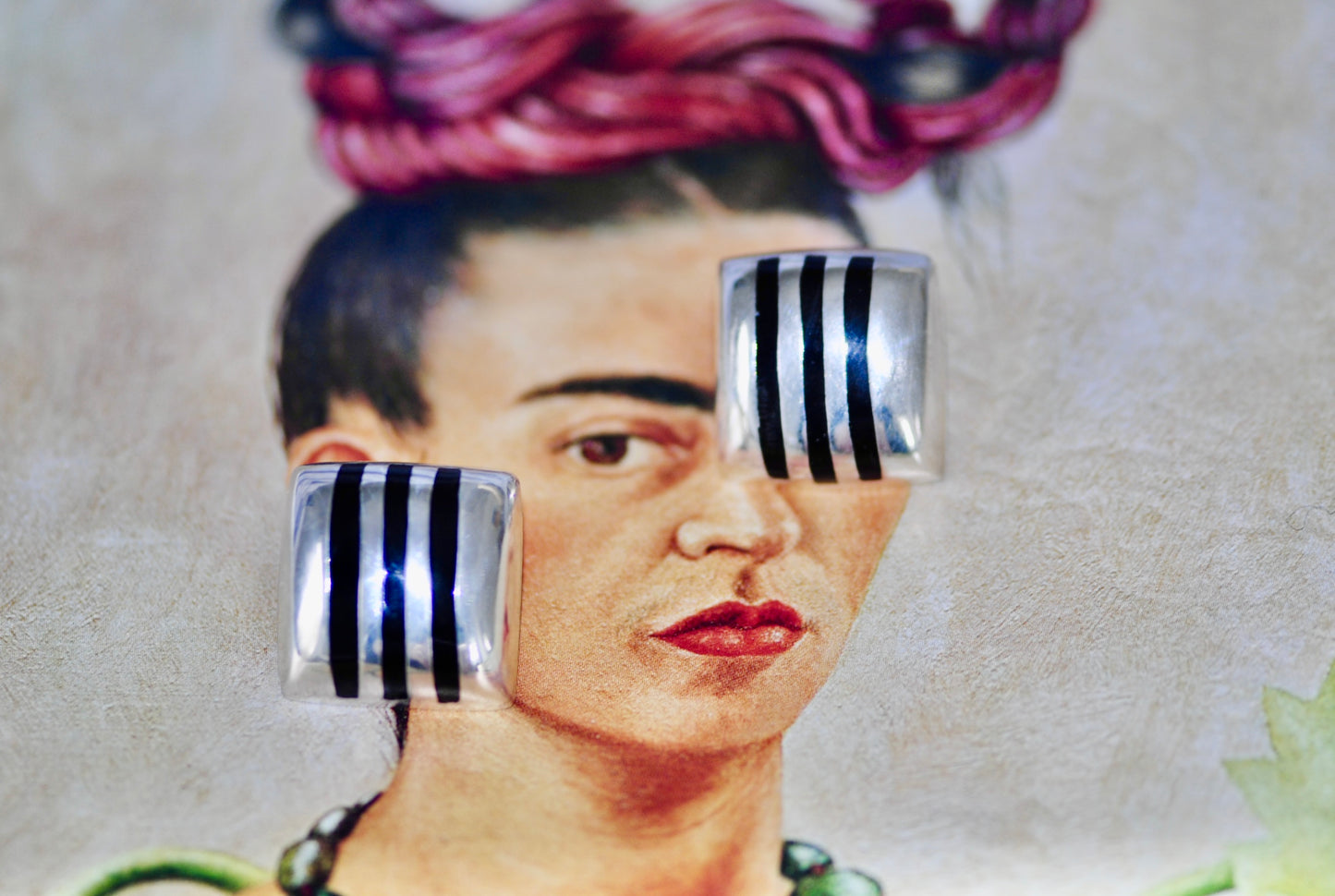 Square Line Inlay Earring