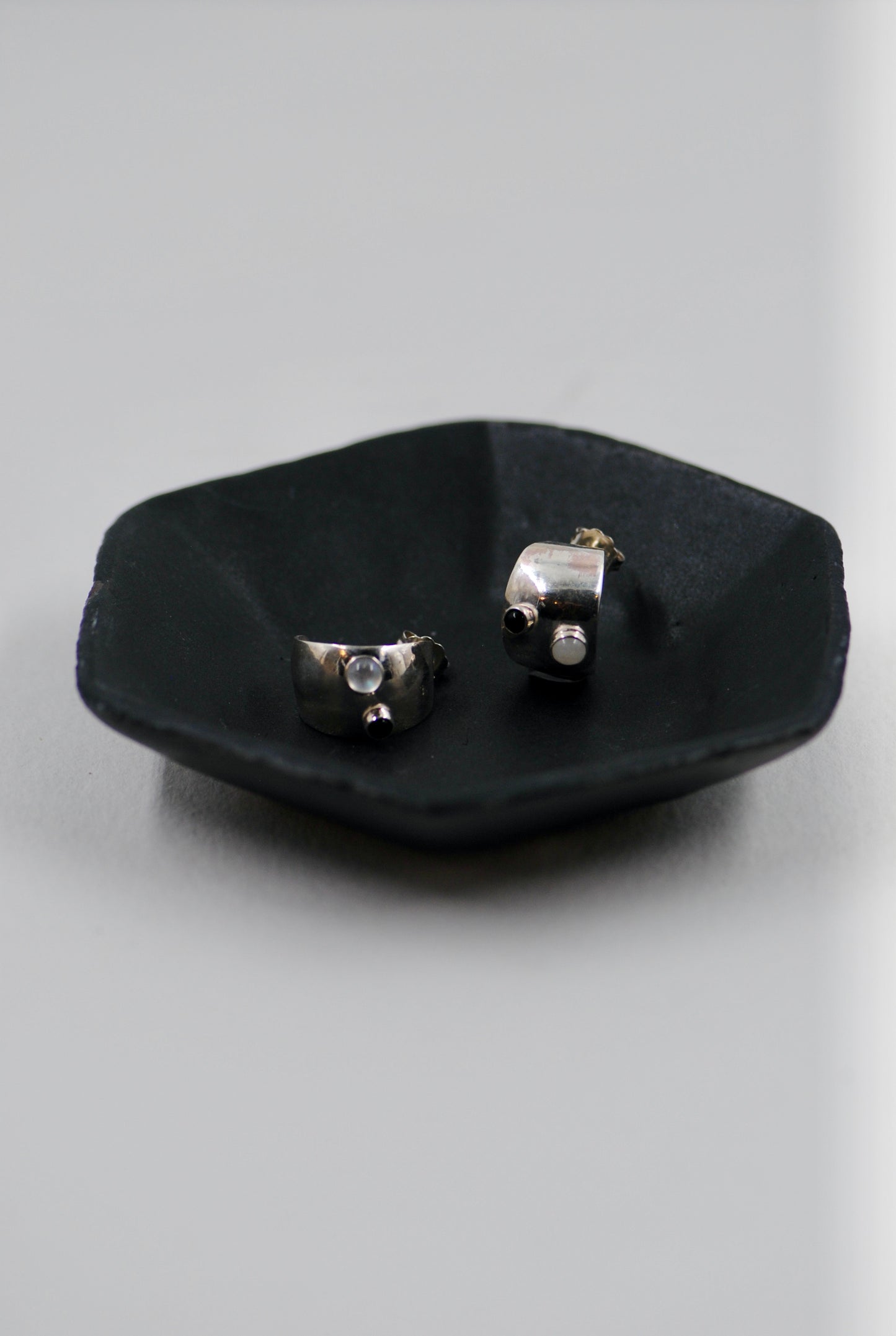 Moon & Onyx Earrings