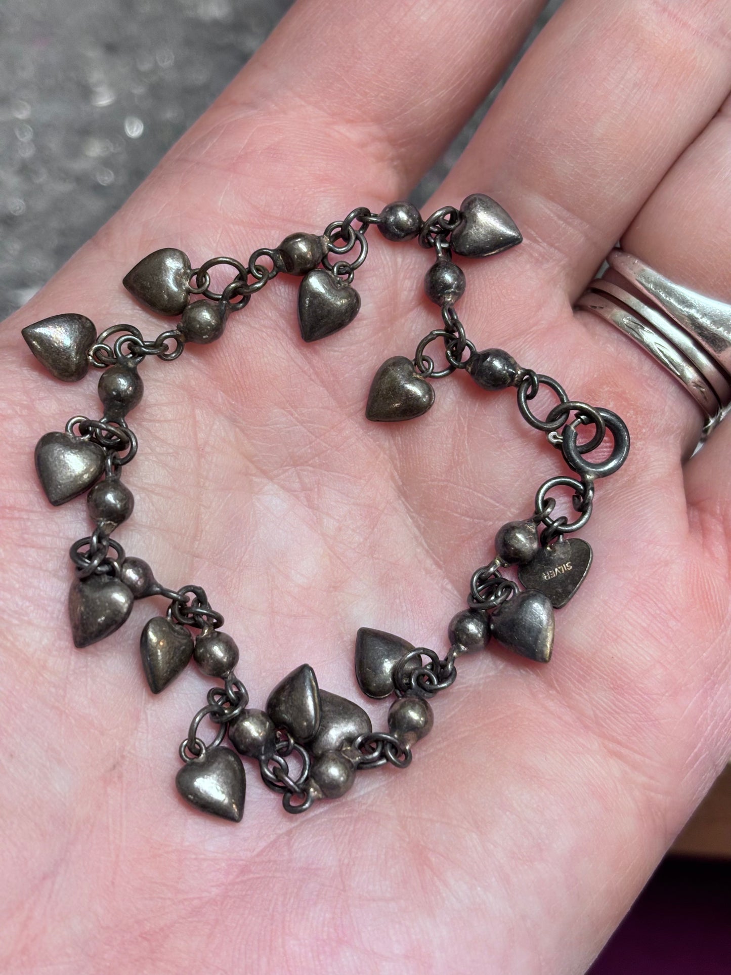 Recycled Heart Charm Ring