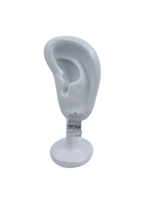 Speckled Sterling Hoop