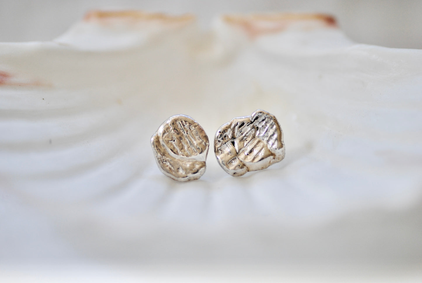 Imprinted Shell Earrings