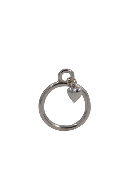 Recycled Heart Charm Ring