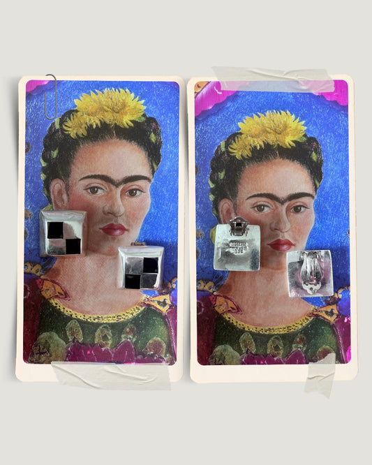 Square Inlay Square Earrings