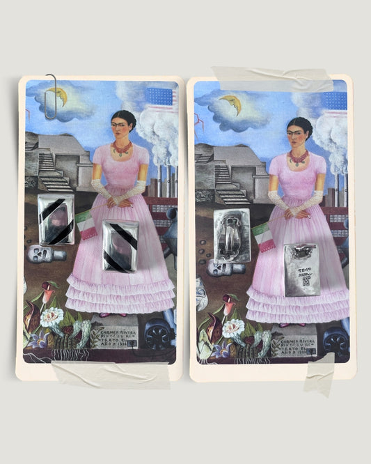 Rectangle Diagonal Onyx Inlay Earrings