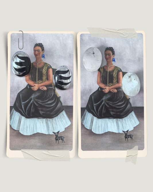 Oval Inlay Wavy Earrings