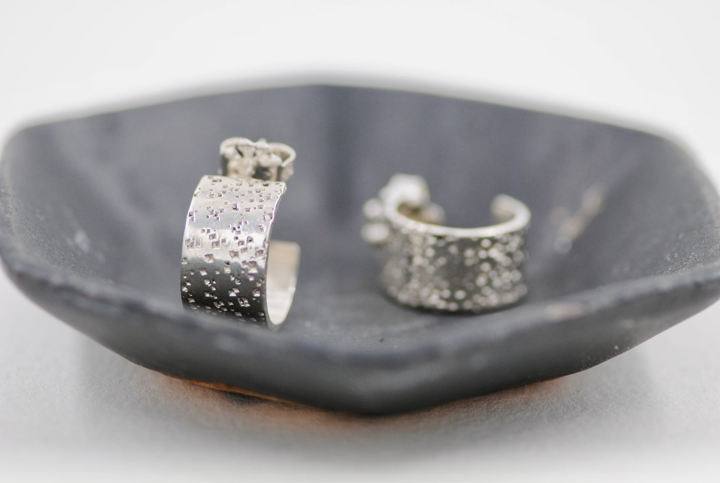 Speckled Sterling Hoop