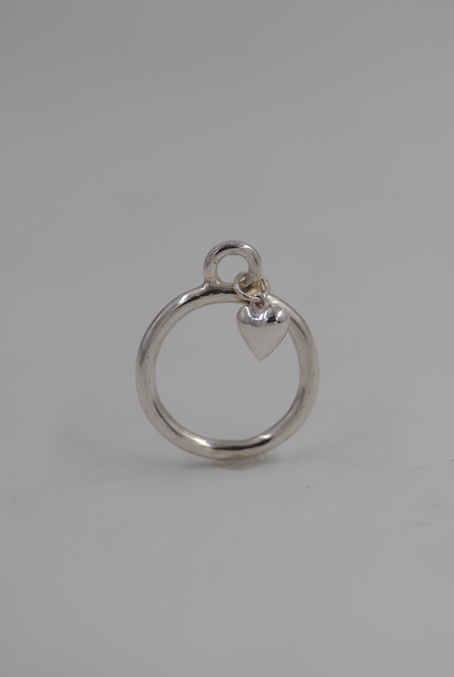 Recycled Heart Charm Ring