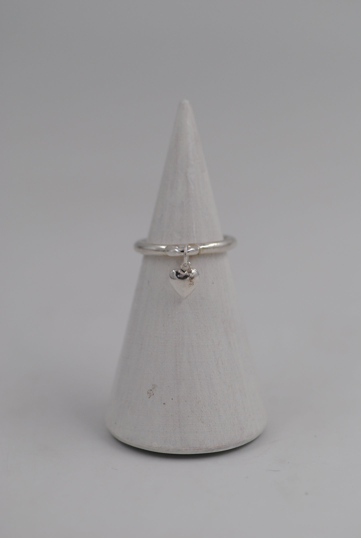 Recycled Heart Charm Ring