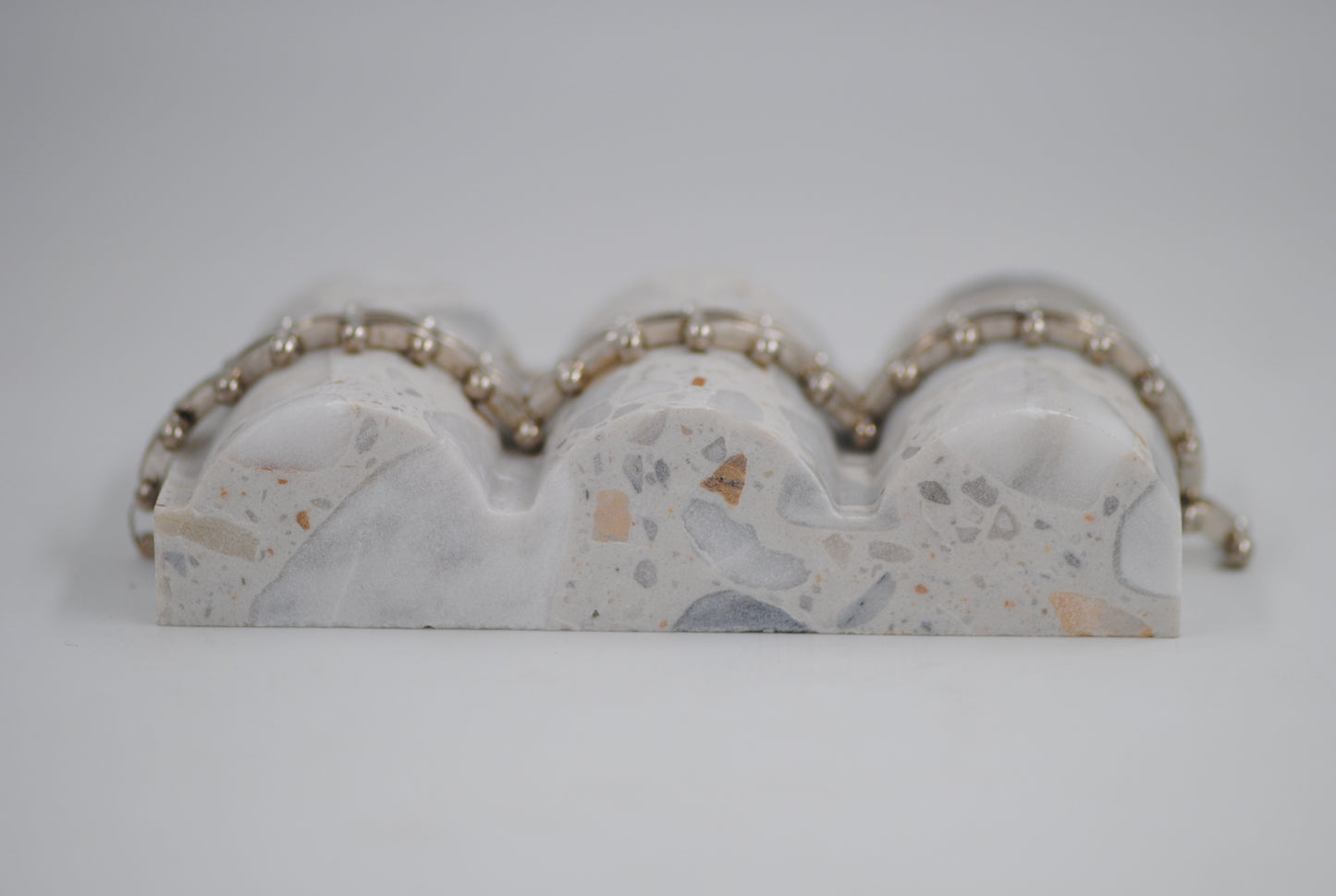Vintage Sterling Silver Flexible Ball &amp; Chain Bracelet
