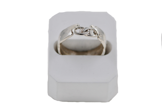 Sand Casted Mariner Chain & Band Ring