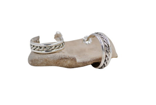 Rope Chain and Sterling Hoops